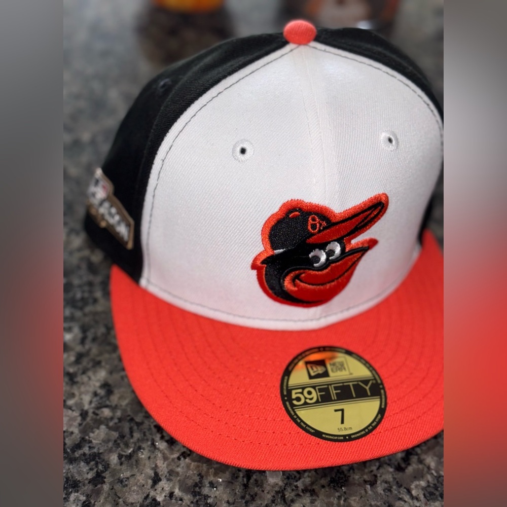 New Era Baltimore Orioles 2024 MLB Postseason Patch 59Fifty Fitted Hat Size 7